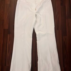 Elegant White Wide Leg Women's Pants